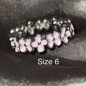 Pandora pink flower ring
